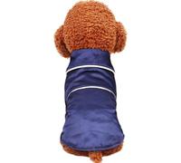 KALLORY Cotton Pet Sleep Clothes for Dog with Fashion Short Sleeve Design and Wind-proof Feature, Blue Colour Suitable for Sleeping Time and Photos, Easy to Put and Take, Size M