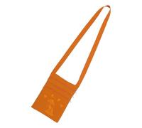 KALLORY Crossbody Bag for Monk Orange Fabric Satchel with Multiple Zippers and Spacious Storage for Pilgrimage and Daily Use Unisex Sling Pouch