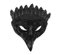 KALLORY Crow Mask for Women with Bird Beak Design, Black Pu Material, Unique Artistic Touch for Costume Parties and Masquerade Events, Versatile and Easy to Match Halloween Accessory