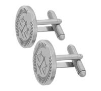 KALLORY Cufflinks for Men Shirts Stainless Steel Studs Justice Scale Design Cufflinks for Suit Office Wear Metal