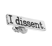KALLORY Delicate Alloy Brooch with I Dissent Letters, Chic Suit Brooch and Collar Decoration, Stylish Clothing Accessory for Women, and Fashion Statement