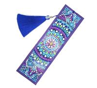 KALLORY DIY Bookmark Kit with Tassel and Diamonds, Pu and Resin Material, Shining in The Light, Develop Hands-on Ability, Gift for Family and Friends, Handmade Art Craft for People of Ages