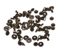 KALLORY DIY Craft Accessories Zinc Alloy 10 Sets Horse Shape Snap Button Fasteners Clasp Buttons Simple to Attach and Sturdy for Travel Bags and Wallets for Sewing Projects
