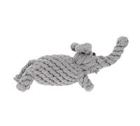 KALLORY Dog Chew and Bite-proof Fun Elephant Shape Made of Sturdy Cotton Rope for Teeth Cleaning to Promote Health and Reduce Boredom Pet for Active Dogs