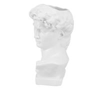 KALLORY Elegant Resin Figurine Flower Pot Portrait Vase White Colour for Desktop Decor and Office Use, for Shopping Mall Exhibition Decoration