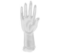 KALLORY Elegant Resin Jewelry Display Rack Hand Model for Rings and Bracelets with Silver Colour, Stable Design and Colour Resistance, for Desktop and Window Decoration