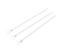 KALLORY Facial Mask Brushes Applicators White 3pcs Fan Shape with Long Handle for Extraordinary Coverage and Rehydrating Masks Soft Wood and Fiber Material for Women Skincare and DIY Face