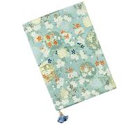 KALLORY Floral Pattern Satin Cloth Book Cover A5 Sleeve Handmade Decorative Book Protector Reusable Fabric Office and School Use Random Style