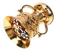 KALLORY Golden Iron Incense Burner Rustic Style with Handle for Purifying The Air and Decorating Aromatherapy Censer Burner Box in Cafe Or Zen Room