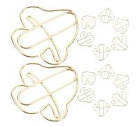 KALLORY Golden Mushroom Paper Clips Made of Iron for Organizing Documents and Streamlining Workflow 20pcs Desk Accessories and School Supplies with Decorative and Stylish Design