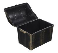 KALLORY Golden Plastic Treasure Chest Money Box with Lightweight and Wear Resistance Features, for Unique Game Prop Experience or Placing a Glass Coffee Table, Birthday