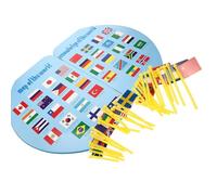 KALLORY Graduation Time Educational World Map Puzzle Featuring Hand and Brain Coordination Plastic Material, for Everyday Learning and Interactive Flag Puzzle Enhancing Cognitive Skills