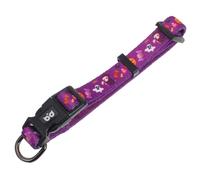 KALLORY Halloween Adjustable Pet Collars for Dogs with Pumpkin Lamp Pattern, Nylon Material, Quick Release Buckle, Easy to Take, Includes Free Bell for Everyday Use