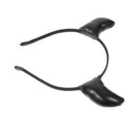 KALLORY Halloween Devil Horns Headband for Black Leather Sequin Hair Hoops Practical and Easy to Wear Cosplay Party Accessory