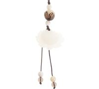 KALLORY Handwoven White Jade Phone Hanging Rope with USB Flash Drive Charm Short Mobile Phone Strap Wrist Lanyard for Anti-lost Use for Travel and Daily Carry