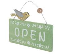 KALLORY Hanging Sign with Easy Installation Rustic Wooden Double Sided Open Closed Door Open Hanger and Sturdy Material for Business for Front Door Decor and Retail Use
