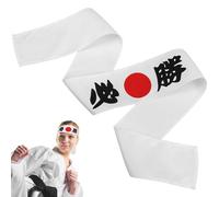 KALLORY Headband Victory Headband White Japanese Samurai Hair Band for Bandana Costume Martial Arts