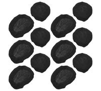 KALLORY Headphone Elastic Fabric Ear Pads Covers Earpad Cloth Cover 12pcs Reusable Black Washable Stretchable for Headphones Home and Gym