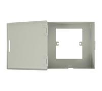 KALLORY Heavy Duty Lockable Outlet Cover Case for 86 Type Recessed Electrical Socket, Waterproof Iron Material Socket Protector, Flush-Mounted Design Suitable for Homes and Offices,