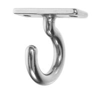 KALLORY Heavy Duty Stainless Steel Wall Hooks Elegant Question Mark Design for Hanging Plants Ceiling Fans Towels Robes and Hats with Pre-drilled and Mounting Hardware for Bathroom Kitchen