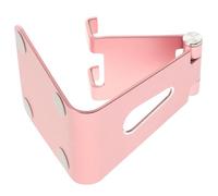 KALLORY Iron Mobile Phone Holder Stand for Desk and Tablet, Pink Painted Metal Bracket with Support for Laptop Use and Cervical Spine Relief, for Coffee Table or Study Room