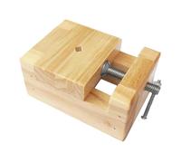 KALLORY Khaki Wood and Metal Seal Engraving Bed Fixing Vise Practical Seal Tool Organizer for Creative Handicraft Sculptures Carving Shops