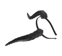 KALLORY Lightweight Detachable Devil Horns Headband with Pu and Iron Material for Halloween Costume and Gothic Punk Style, for Halloween Parties and Day the Dead Costumes