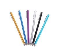 KALLORY Long Handled Capacitive Stylus Pen for Touch Screens, Universal Set of 6 with Replaceable Cloth Tips, Suitable for Mobile Phones and Tablet Devices