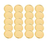 KALLORY Loose-Leaf Notebook Binder Discs 20Pcs 28Mm Gold Electroplated Mushroom Hole for DIY Planner Binding and Office Organization