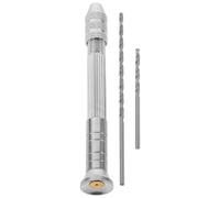 KALLORY Manual Candle Puncher Tool Set with 2 Drill Bits, Precision DIY Hand Drill for Candle Making and Craft Projects, Metal Rotary Punching Tool for Arts and Crafts