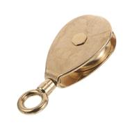 KALLORY Marine Brass Flagpole Pulley Wheel for Vessel and Yacht Hardware | Solid Brass, Golden Finish, Refined Surface Treatment, High Load Strength, Smooth Hoist and Lowering
