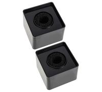 KALLORY Microphone Logo Station 2Pcs Black ABS Cube Flags Sturdy Injection Molding for Outdoor News Coverage