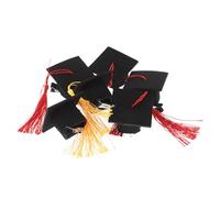 KALLORY Mini Graduation Caps Hair Clips Black Cloth and Alloy Material with Cute Mini Design 6pcs Easy to Attach Graduation Party Accessories and Season Celebrations