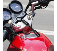KALLORY Motorcycle Tail Light Assembly Enhances Driving Safety with License Plate Bracket, Metal and Plastic Retro Brake Light Easy Installation for Motorcycle