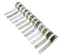 KALLORY Multi-purpose Washi Tape Set Made from Washi Paper 12 Rolls Cuttable Vintage Art Craft Tape for Journaling and Letter Writing for DIY Scrapbooking and Decorative Crafts