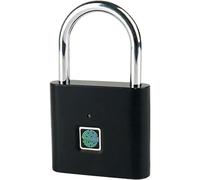 KALLORY Multi-use Fingerprint Padlock with 110mah Battery, Waterproof Aluminum Alloy Electronic Lock for Fence and Mailbox, for Working Places Security