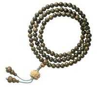 KALLORY Natural Wood Bead Bracelet for Men and Women, 108 Beads Buddhist Rosary, Can Be Worn as Necklace Or Wrapped to Wrist, for Meditation and Anniversary
