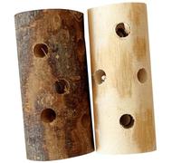 KALLORY Natural Wood Chew 2 Pieces Small Animal Activity Play Chew for Guinea Pig Hamster Rabbit and Chinchilla Relieves Boredom and Supports Dental Health