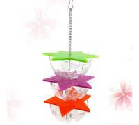 KALLORY Parrot Foraging Hanging Bird Feeder Acrylic Educational 3 Layer Design to Prevent Negative Behaviour Suitable for Cockatiel and Mini Macaw in Bird Cage or Play Gym
