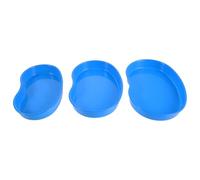 KALLORY Pill Dispenser Trays Plastic Kidney Shape Multigrid 3pcs Small Medication Container for Busy Hospital Settings and Professionals