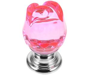 KALLORY Pink Rose Toilet Flush Button Helper for Toilet Cistern | Plastic Flower Design, Easy Install Upgrade, Decorative Touch for Hotel Operators and Rental Bathrooms