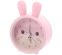 KALLORY Pink Silicone Dormitory Alarm Clock with Night Light, Energy Efficient and Accurate Time, Rounded Shape Creative Desk Clock for Home and Office