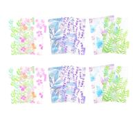 KALLORY Plastic Tab Dividers Pp Material for 6 Ring Binder 12pcs with Floral Pattern Quick Content Classification, for Homes and Classrooms