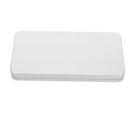 KALLORY Portable Silver Metal Cash Savings Box with Lid, Large Capacity Money Organizer for Business and Fitting in Cabinets, Space-saving Design with Elegant Rectangular Shape