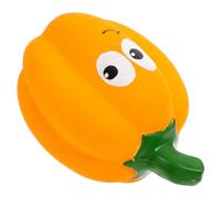 KALLORY Pumpkin Shaped Dog for Small Dogs and Puppies, Orange Latex Squeaky that Reduces Destructive Behaviour and Promotes Interaction, for Training and Play