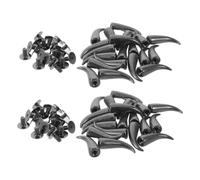 KALLORY Punk Metal Spike Rivets Alloy Flat round Cone Studs with Polished Shiny Surface 40pcs Modular DIY Flexibility and Resist Deformation for Clothes and Hats for Street