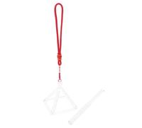 KALLORY Quartz Crystal 3-inch Pyramid Musical Instrument and Rod Set for Meditation and Sound Therapy, 2pcs Sound Healing Ornament