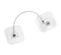 KALLORY Refrigerator Door Lock Square Punch-Free Safety Lock for Cabinets 1pcs White Suitable for Home Kitchen Drawer Security