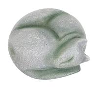 KALLORY Resin Cat Shaped Urn for Cat Ashes with Vivid Embossing Prevents Ash Overflow and Stable on Surfaces for Living Room or Remembrance Corner Memorial