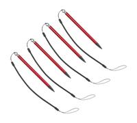 KALLORY Resistive Stylus Pens Writing for Touchscreen Devices 4pcs with Portable Nonslip Grip and Spring Rope Red Suitable for Drawing and Daily Use at Home or Work